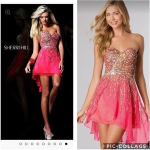 Sherri Hill Pink High Low dress NWT Homecoming